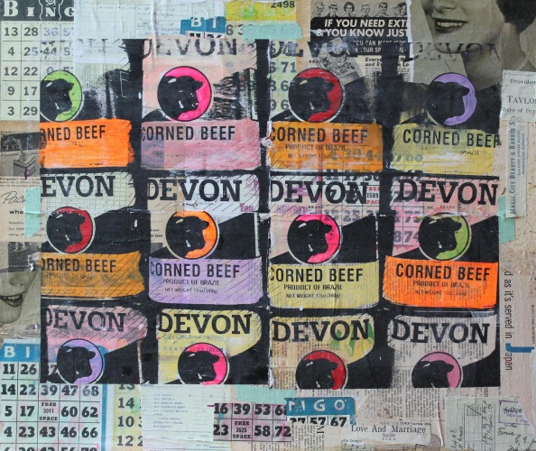 collage by Susan Katz: corned beef