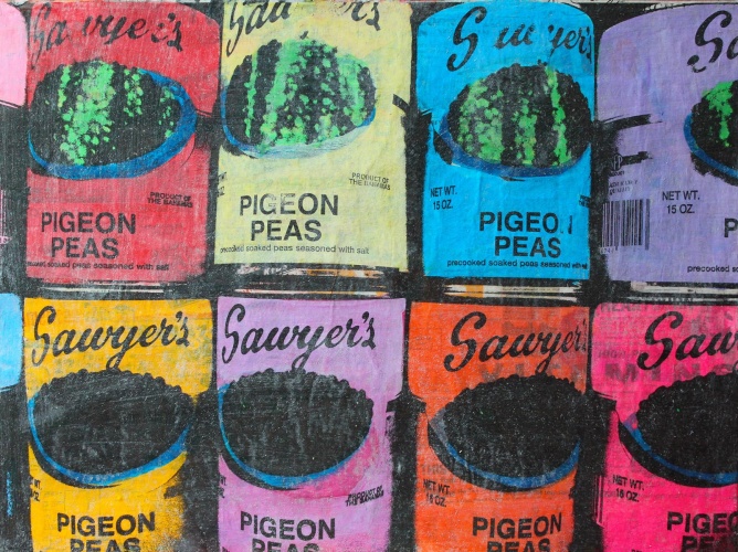 collage by Susan Katz: pigeon peas