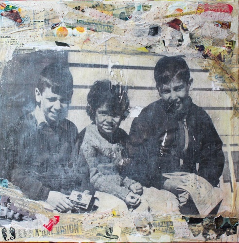 collage by Susan Katz: us three