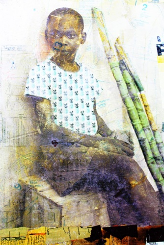 photo transfer/collage work by Susan Katz - Sugar Cane